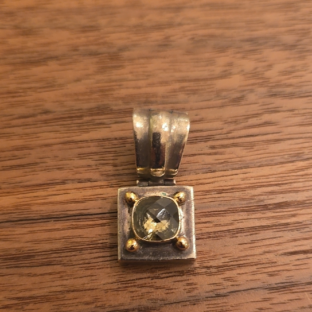 Silver and Smoky Topaz Pendant